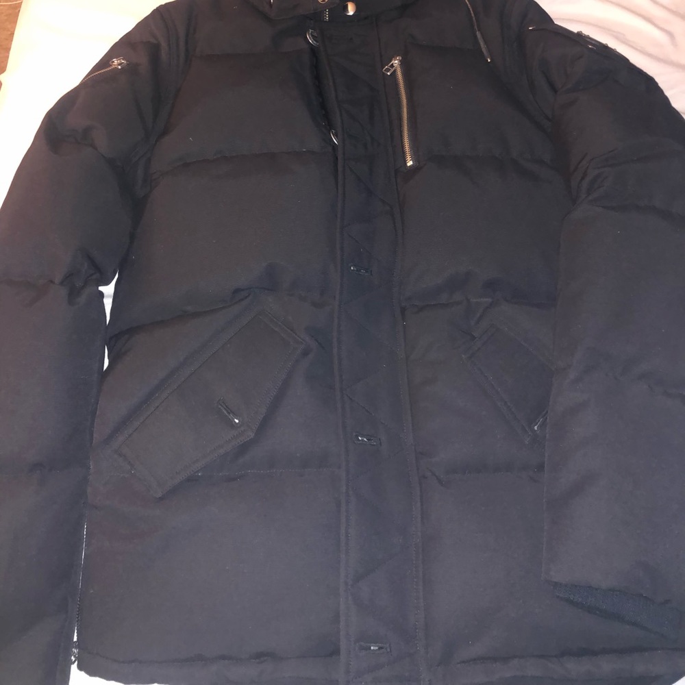 All black Mooseknuckle coat
